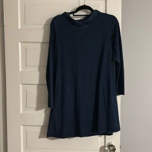 J Jill Indigo blue Hooded Dress